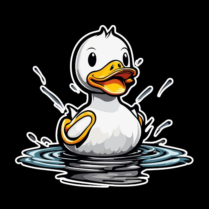 Canard en caoutchouc / canard en caoutchouc / eau / baignoire