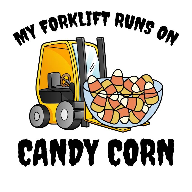 Halloween Forklift Operator Candy Corn