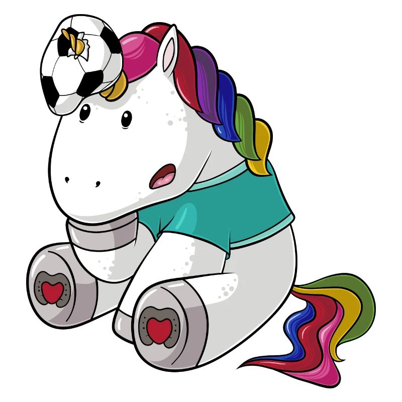 Kopfball Comic Einhorn