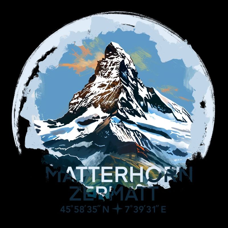 Matterhorn Zermatt Coordinates Keepsake Gift