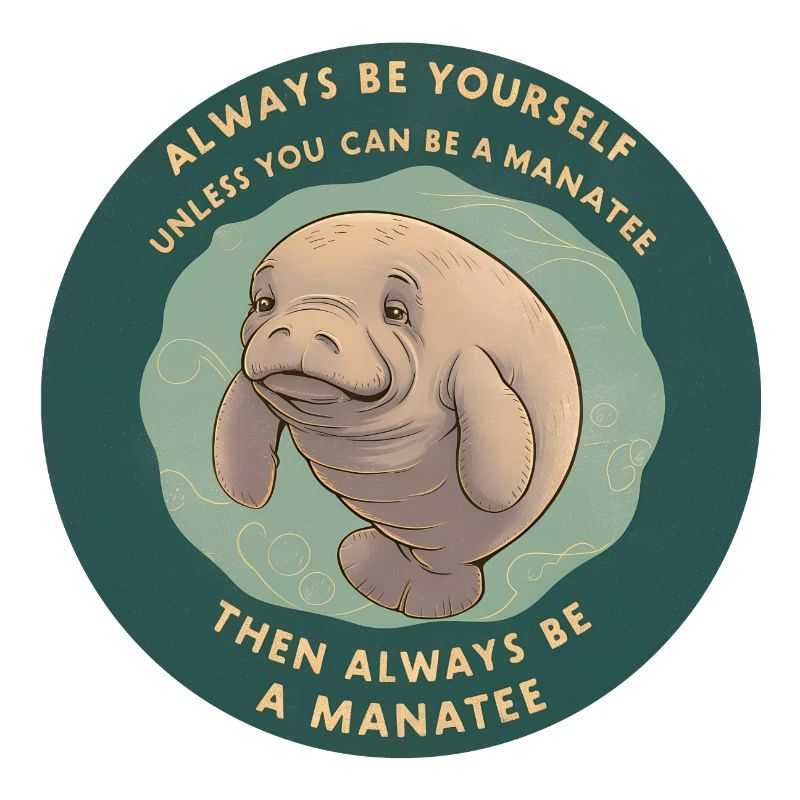 Sei Du selbst oder sei ein Manatee Lebensweisheit