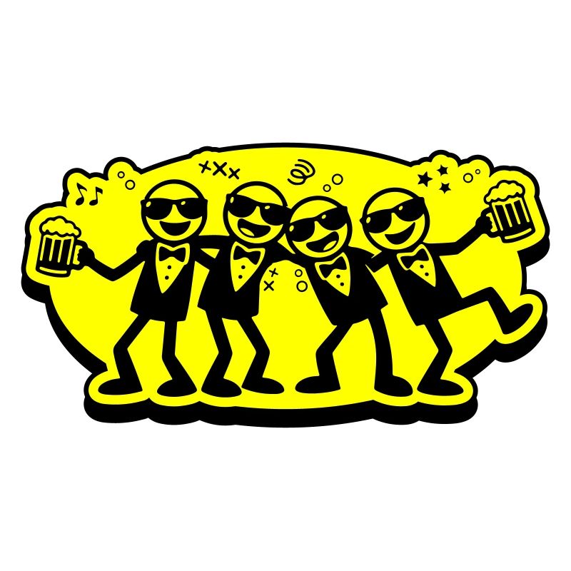 Bräutigam Freunde Gruppe Bier