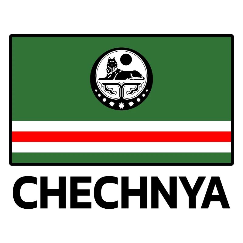 Chechnya Chechen Tschetschenien Tschetschene Flag