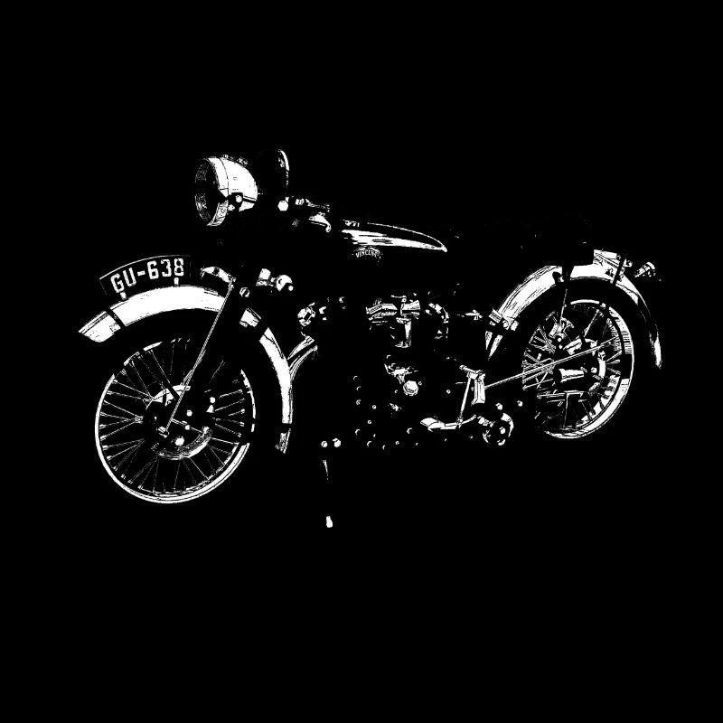 Klassisches Motorrad Black Shadow