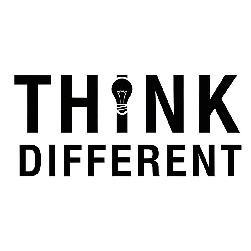 Creative Think Different Lightbulb Design