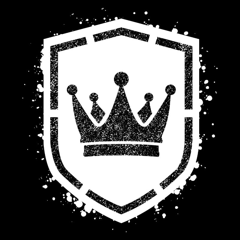 Sponge stencil Crown inside shild