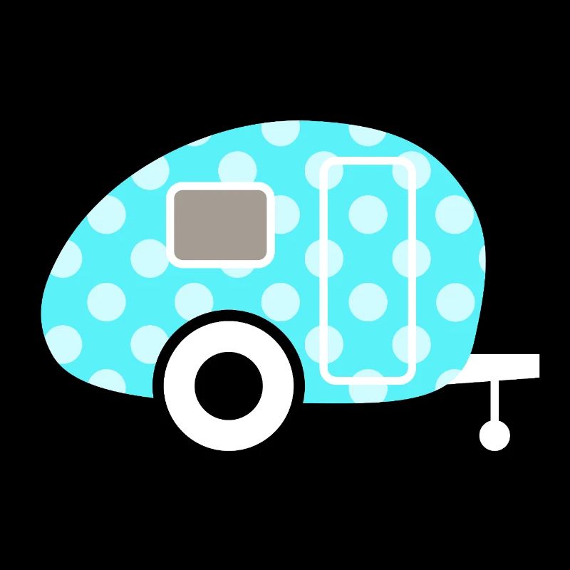 Caravan Dots Camping Points Camping, Vintage Rétro