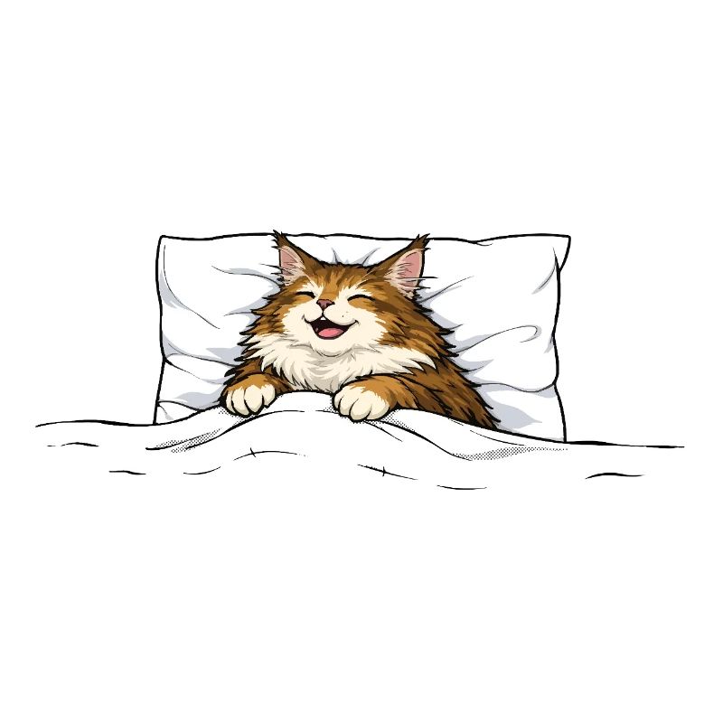 Sleeping Cat – Cute Cuddle Animal Design