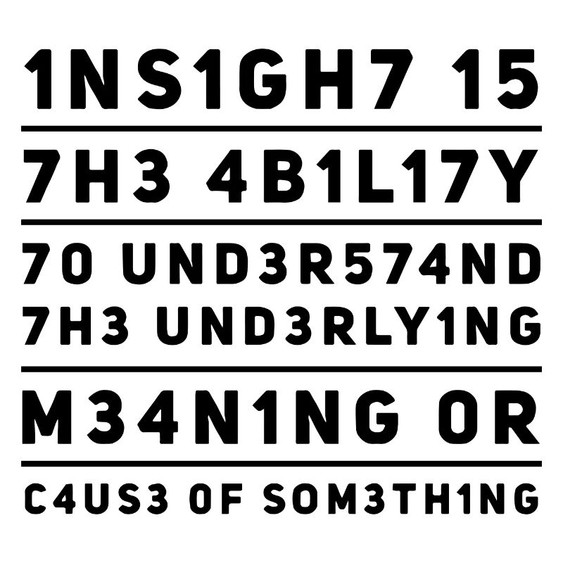 Einblick Durchblick L337 Leetspeak Spruch