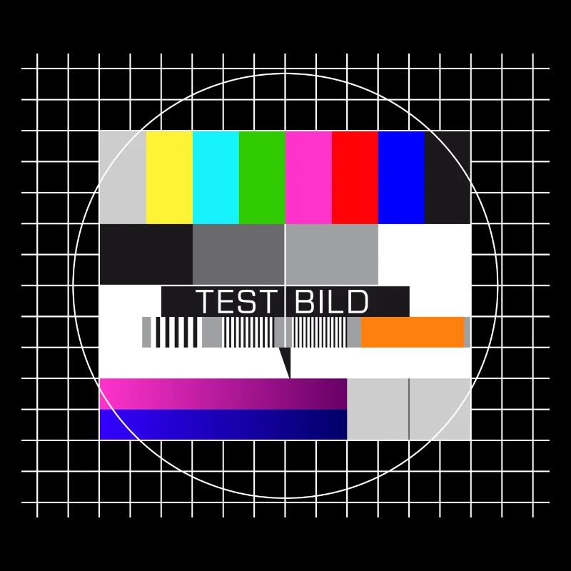 Test Image Television Screen Nostalgic Display