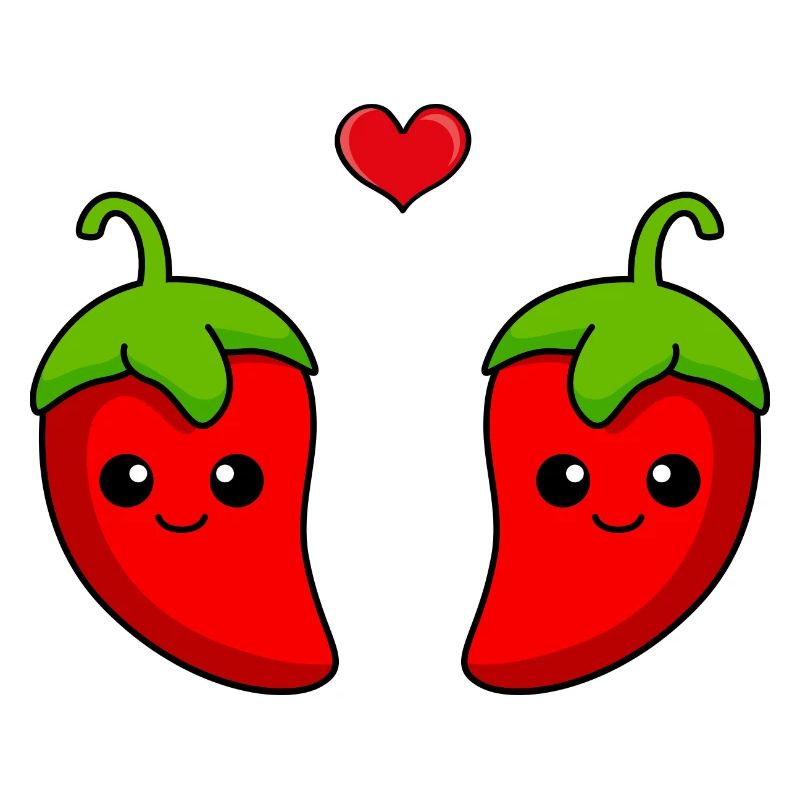 Chilli Paar Liebe Comic