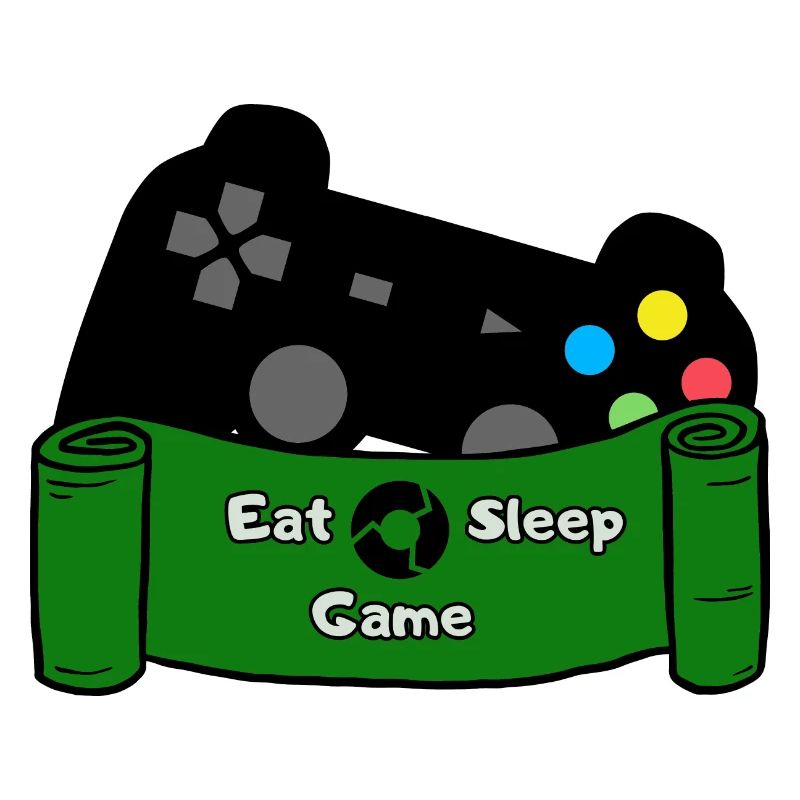 Manger, dormir, jouer et répéter - Noir/Vert