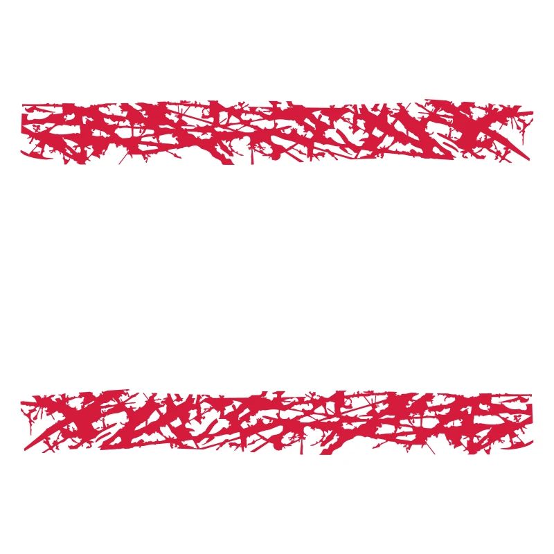 2 red stripe line bar underlined frame around