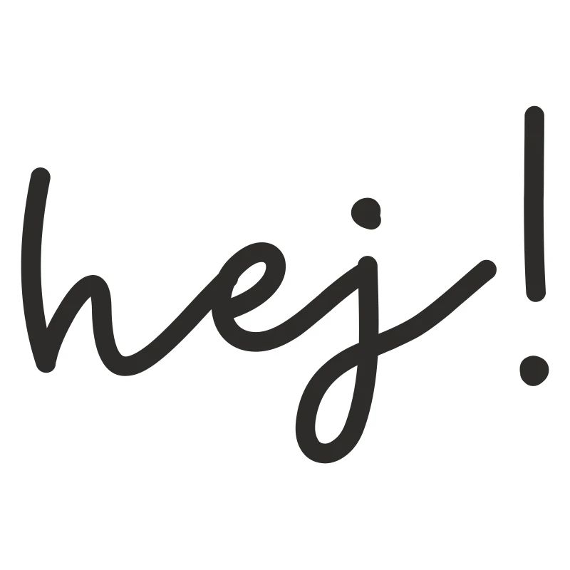 Hej – design de mots scandinave