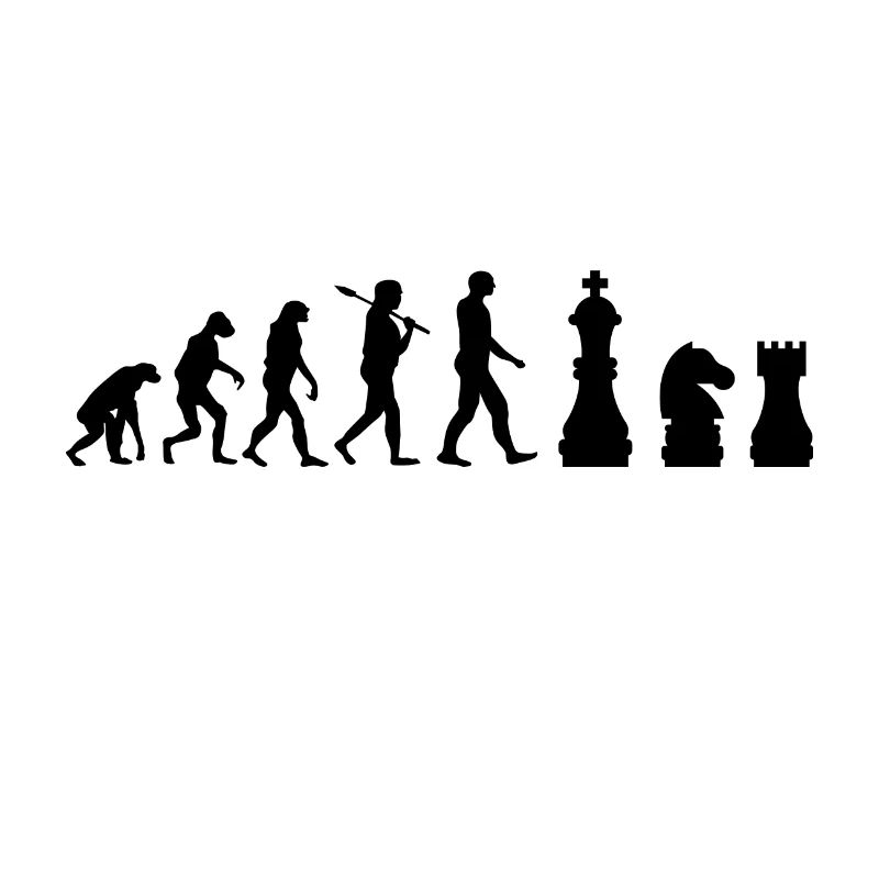 Schachfiguren Evolution Schach Geschenk