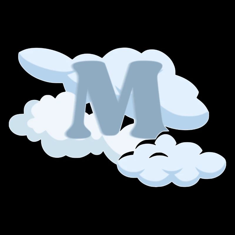 Blauer Buchstabe M