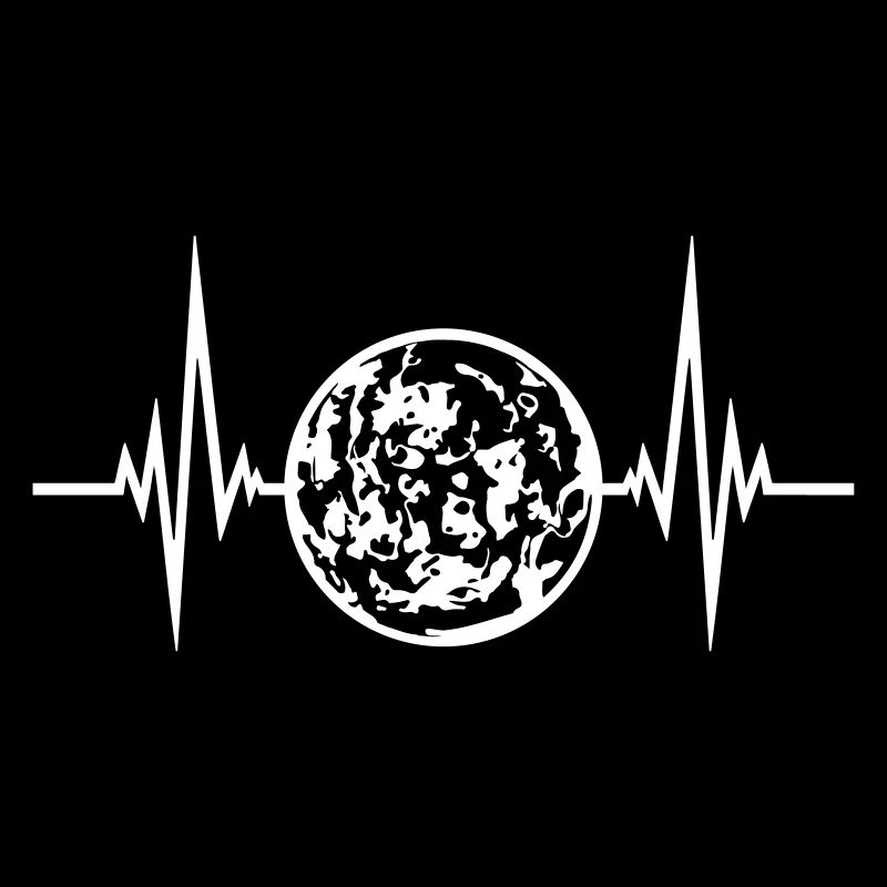 heartbeat pulse frequency half moon sunset moon p