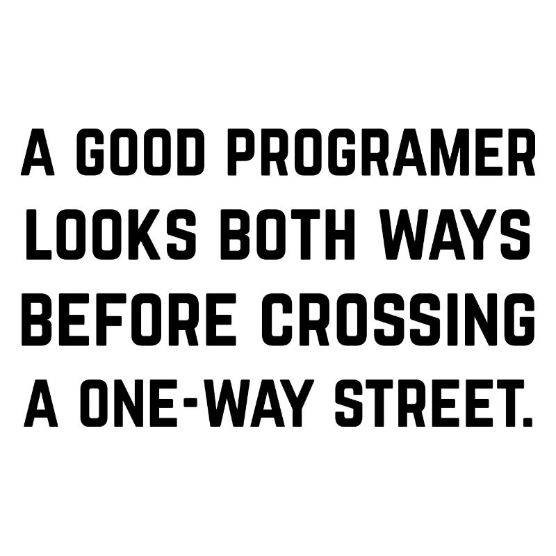 A good programmer looks from 2 sides