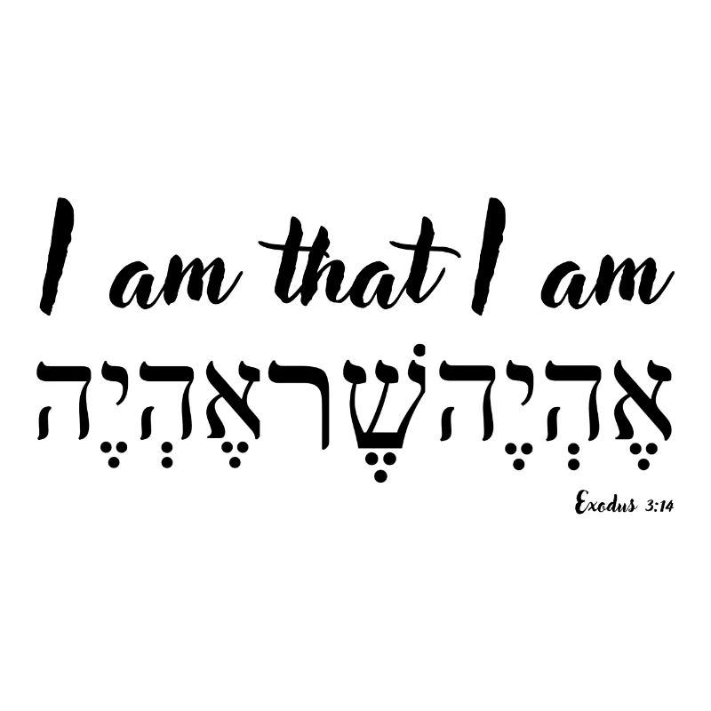 Ich bin, der ich bin, Englisch und Hebräisch, 2. Mose 3,14