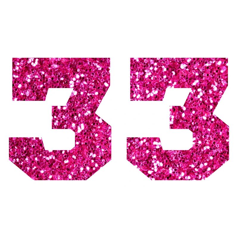 Nummer 33 Pink Glitter - 33. Geburtstag