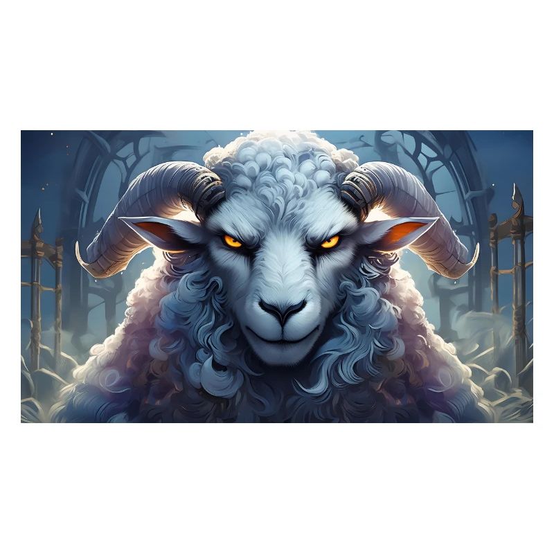 Cute grumpy grouchy animals - sheep