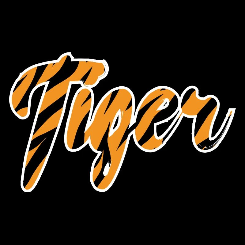Tiger lettering pattern black stripes