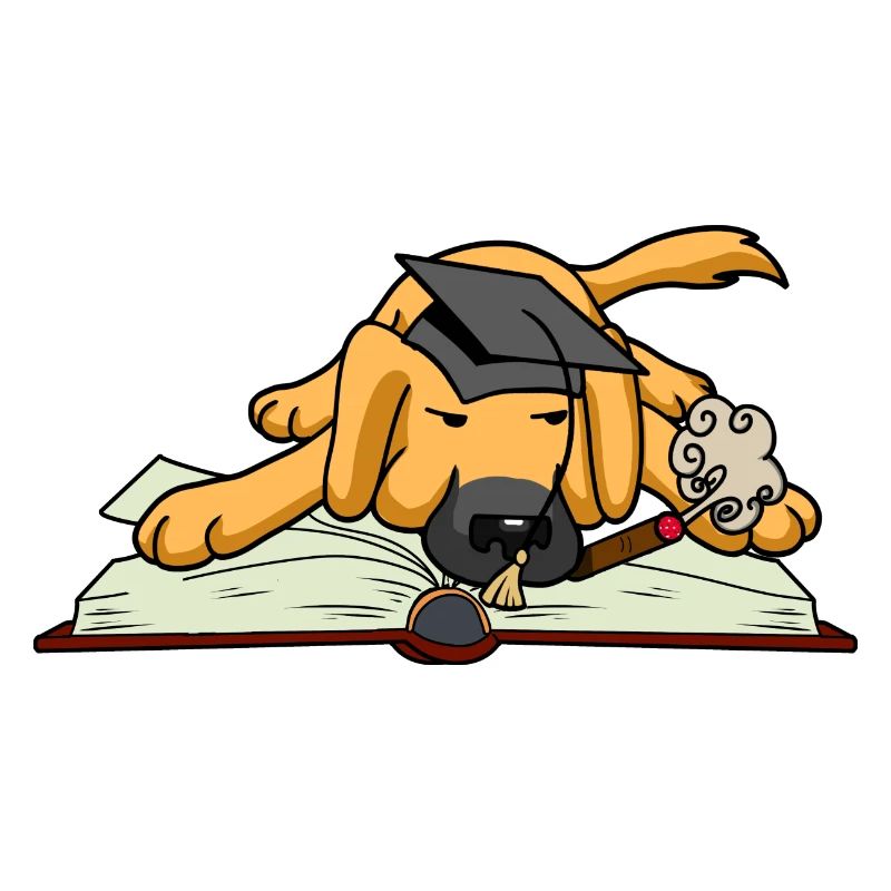 Dog Student Study University University Learn Book