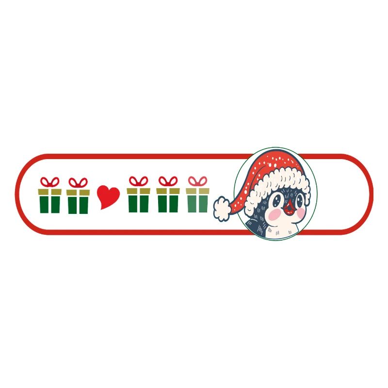 Weihnachtspinguin mit Geschenken