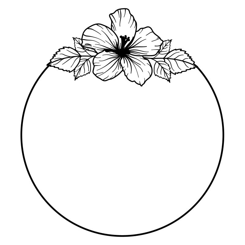 Hibiscus Boho Fleur peinte à la main