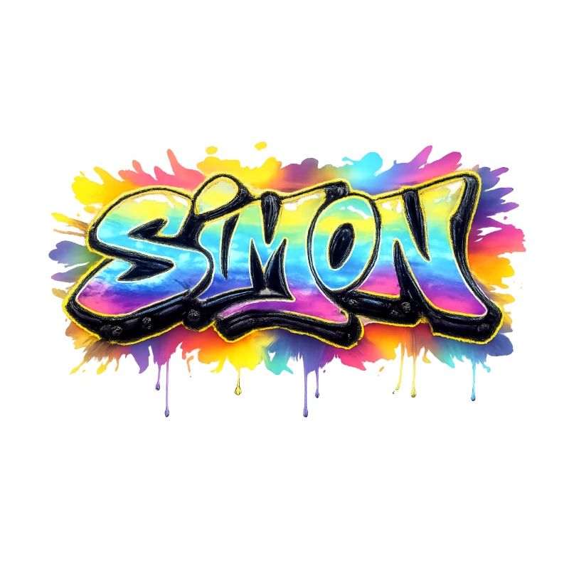 Graffiti SIMON Name Gift Ideal Printable