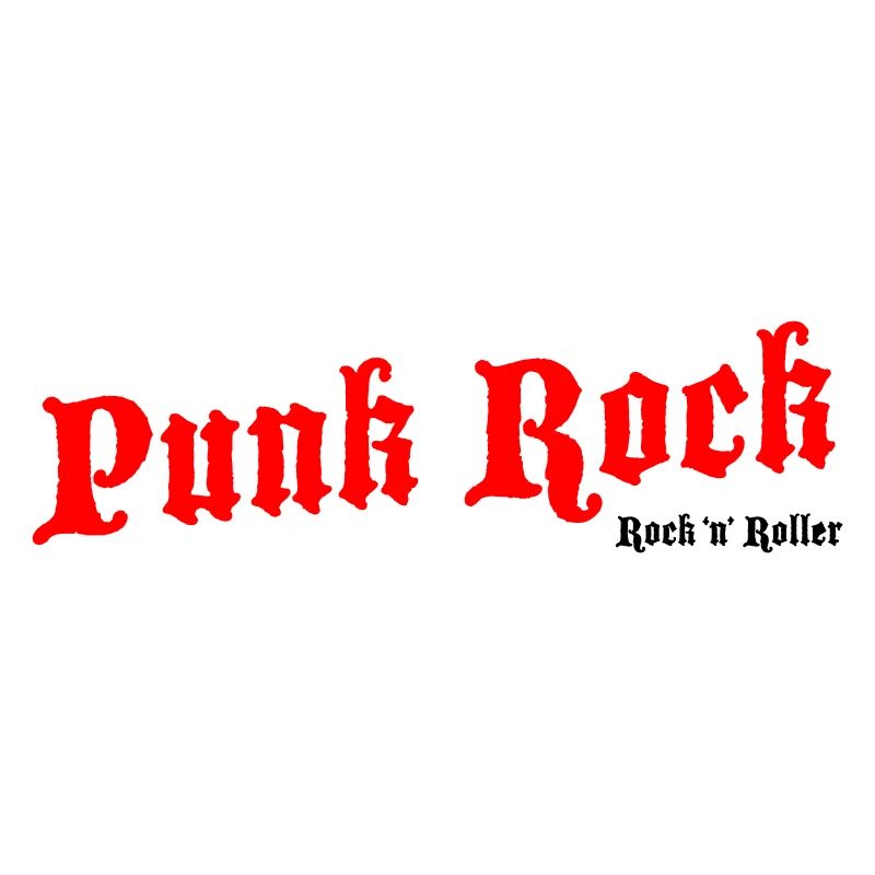 Punk Rock Rot - Schwarzes Logo