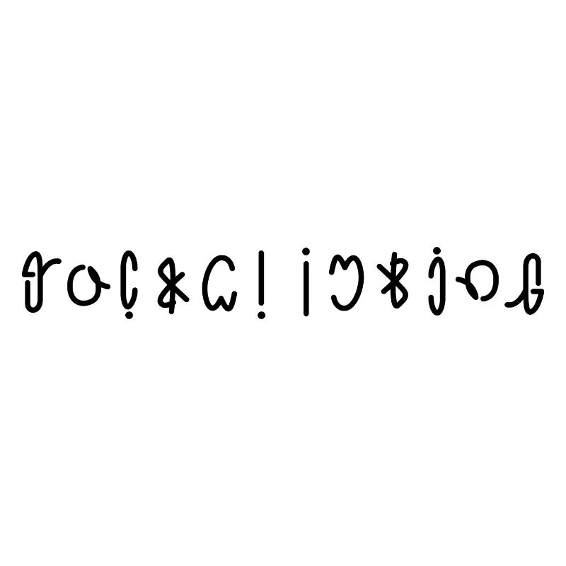 funky climbing ambigram
