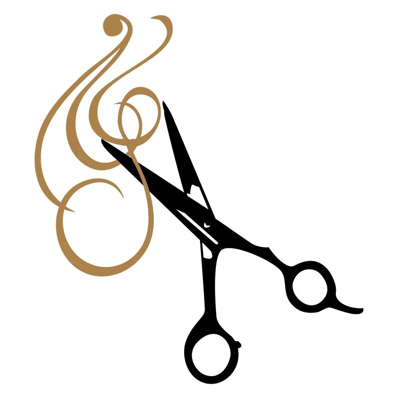 ciseaux de coiffeur et les cheveux bouclés /