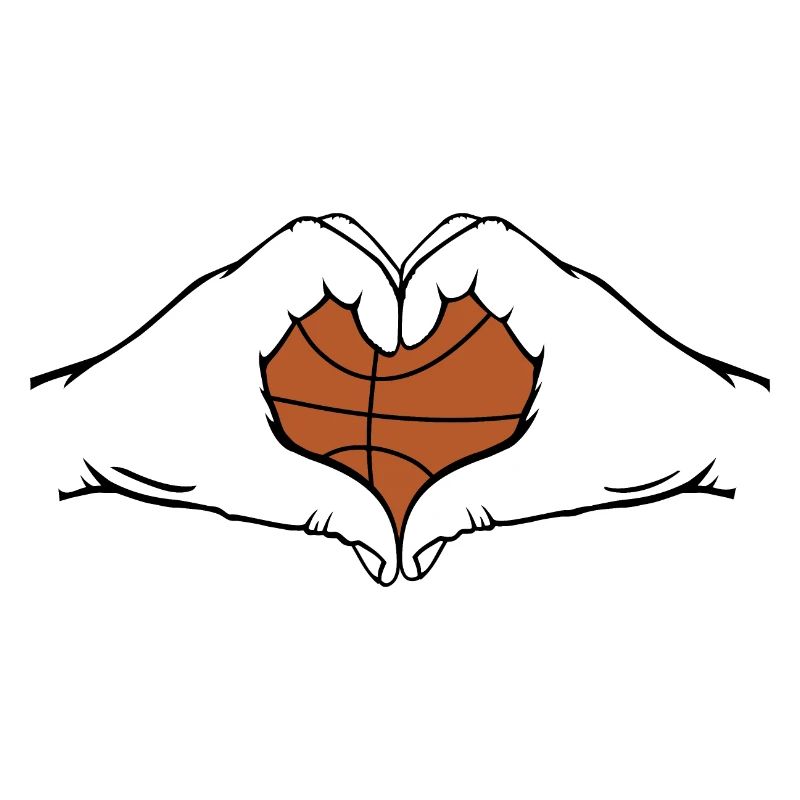 Forme de coeur de basket-ball