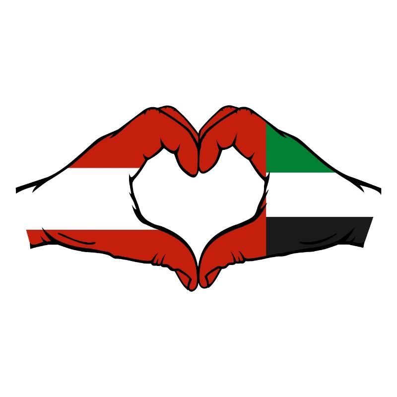 Autriche Émirats arabes unis Drapeau