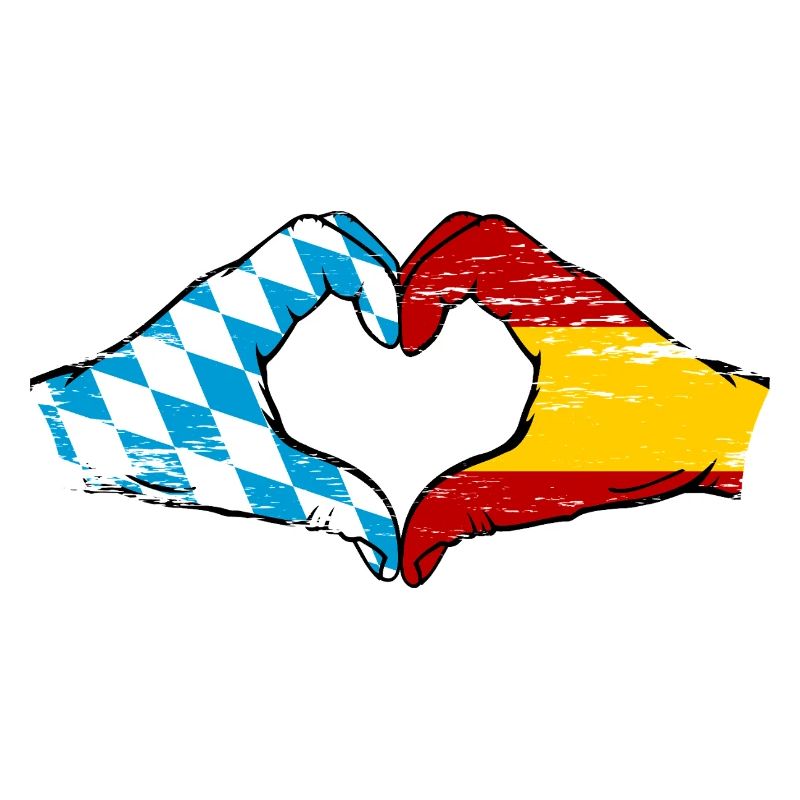 Bavière, Espagne, Drapeau, Aiguilles, Coeur, Forme Utilisé