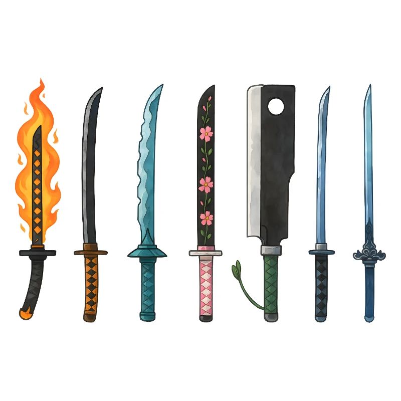 Anime Schwerter Sammlung Design