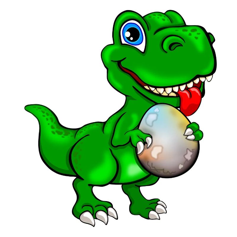 Dino mit Dinoei - Dinosaurier mit Ei