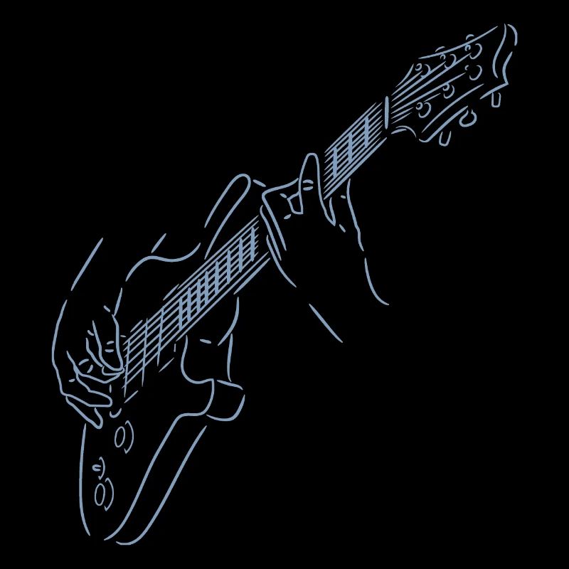 Regenbogenfarbener Gitarrist. Elektrogitarre.