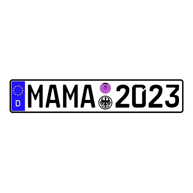 Mama 2023 Mutter werden Nummernschild