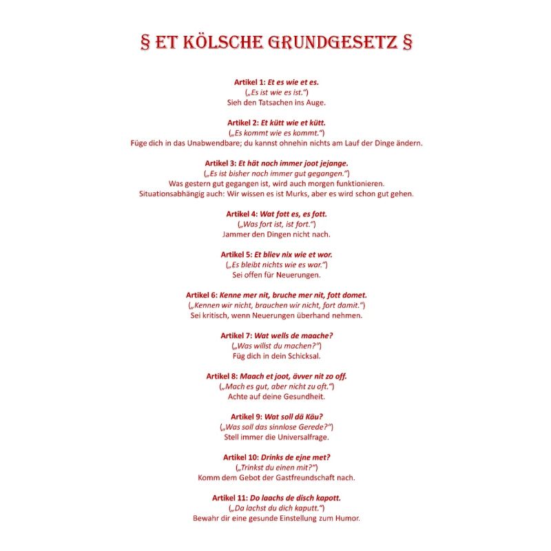 Et Kölsche Basic Law - Et Kölsche Basic Law