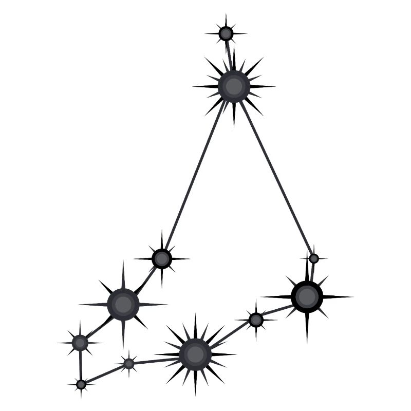 Steinbock Sternbild Sternzeichen Schwarz & Grau