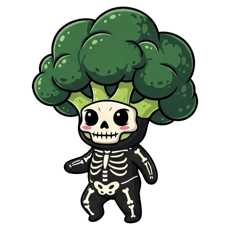 Broccili Halloween Ghost Ghost Cartoon