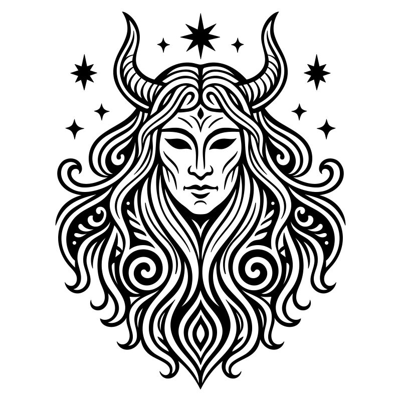 Rauhnächte Perchtenmaske Pagan Symbol