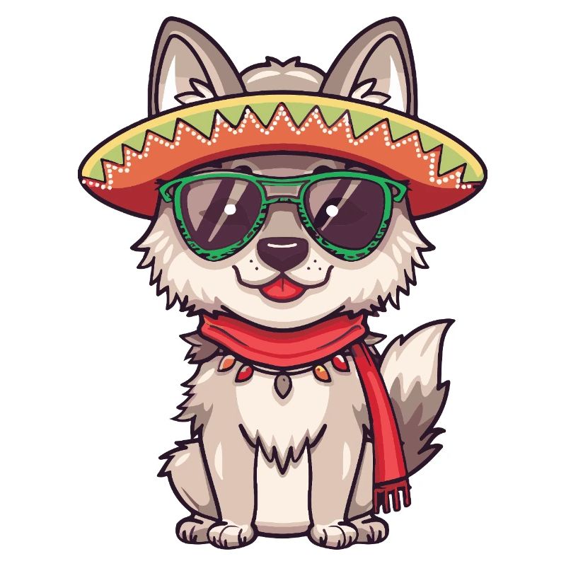 Fox Comic Funny Sombrero