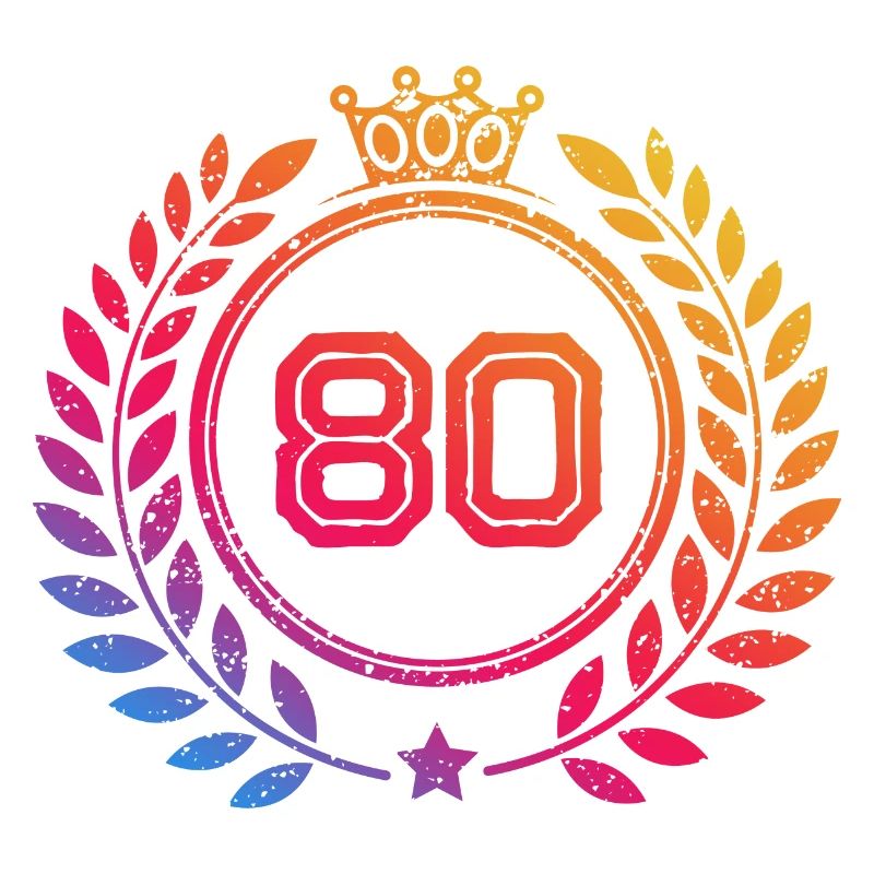 80 Number wreath