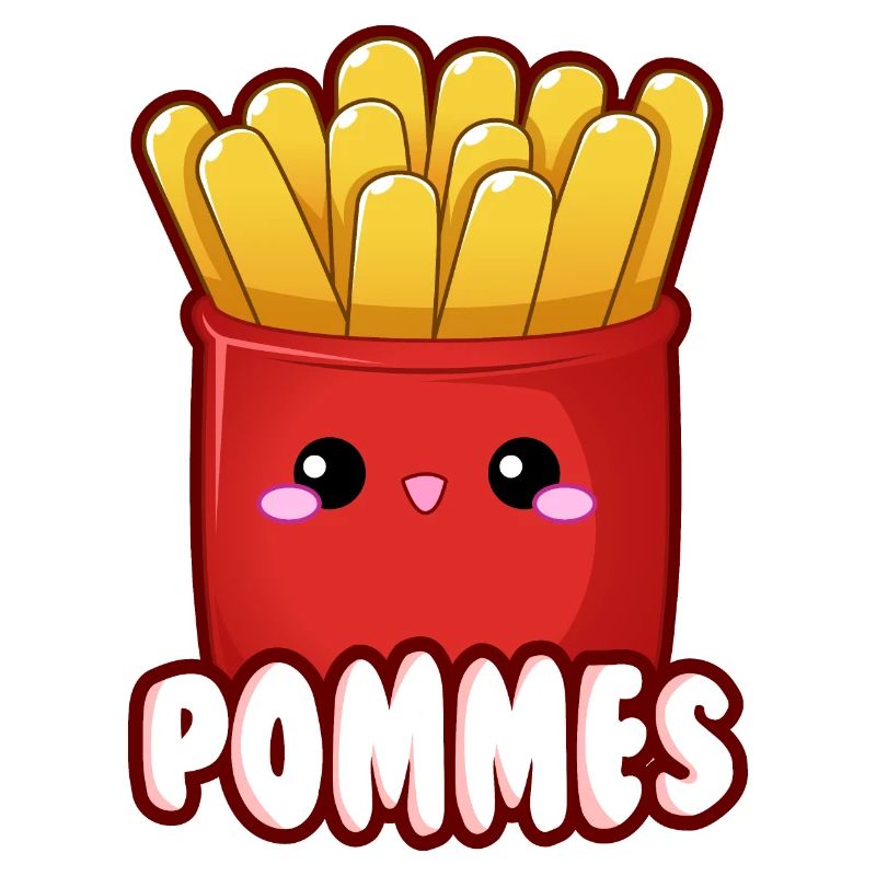 Français frites Émoticône de restauration rapide Mignon