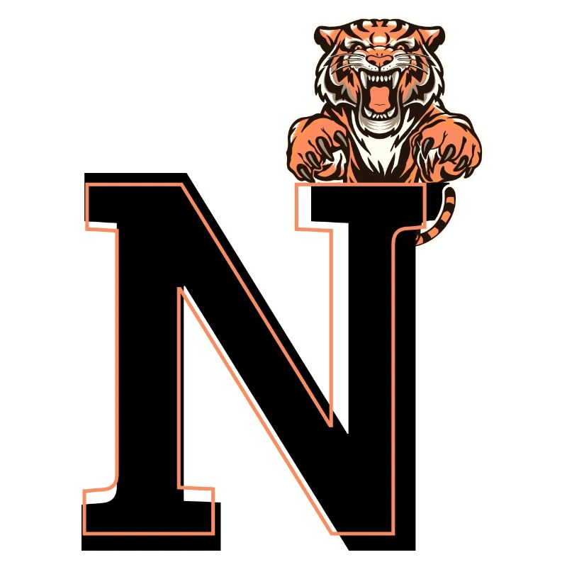 Letter n Tiger - Gift Idea
