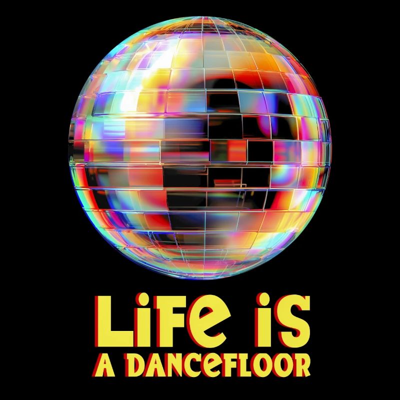 Disco Globe with Bright Colors