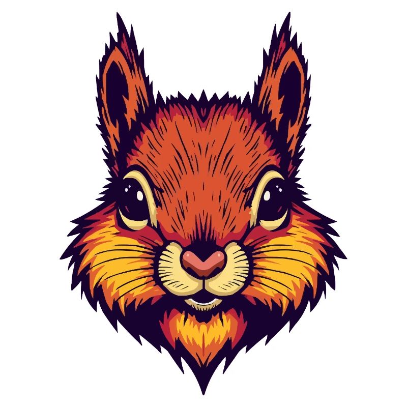 Leuchtend herbstliches Eichhörnchen 